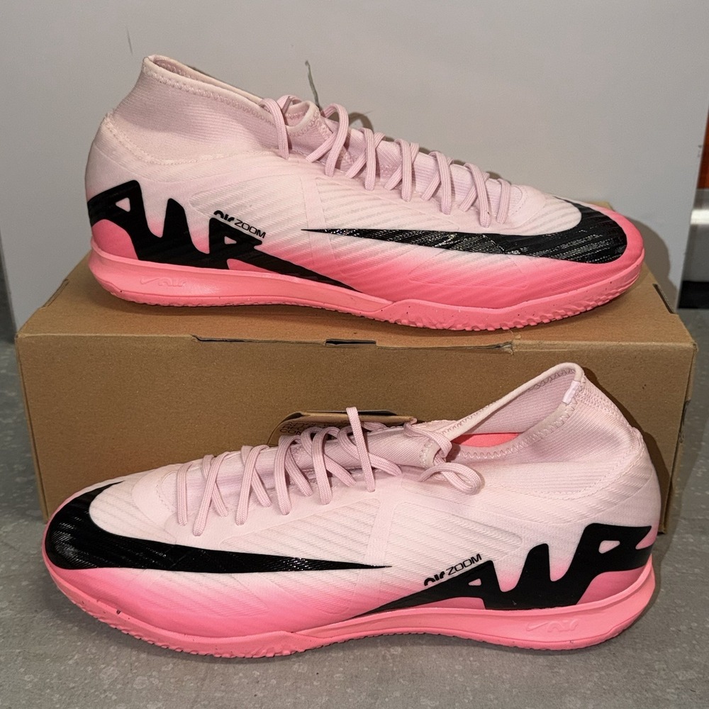 Nike Indoor Soccer Shoes Zoom Superfly 9 Academy IC Mens Sz 11.5 Pink DJ5627-601